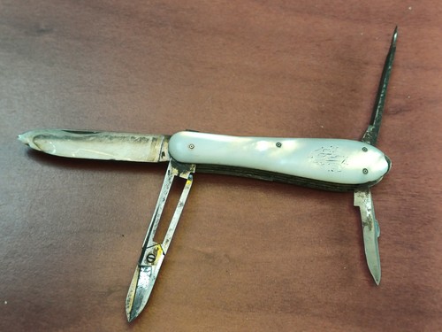 Ancien rare couteau - et, de