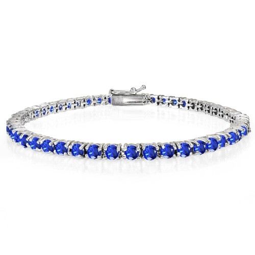 3mm rond simulé saphir - 3mm, bleu