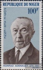niger 168 (complète edition) neuf avec gomme originale 1967 Mort de konrad Adena
