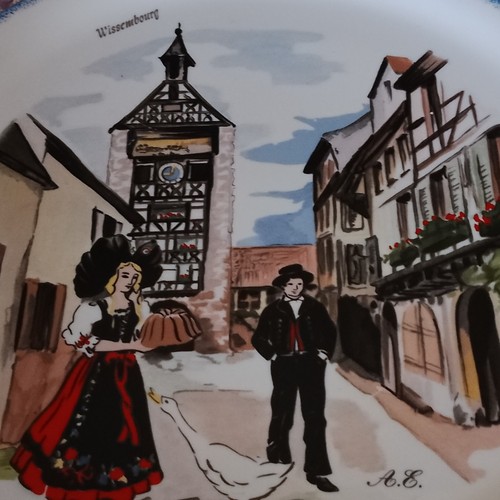 Assiette décorative - , en