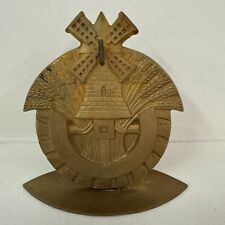 Médaille Plaque Présentoir Moulin Blé Champ Avec Accroche Militaire