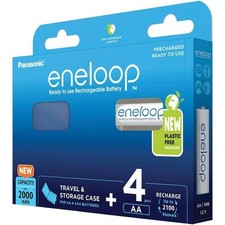 [BK-3MCCEC4BE] Panasonic Eneloop Pack 4 Piles Rechargeables Mignon AA 2000 mA...