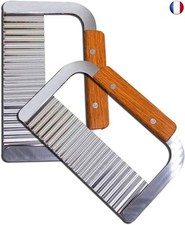 MOACC Couteau de Tranches de Pomme de Terre, Coupe Frites Ondulé avec Lame en 