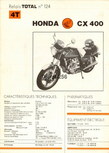 Fiche technique moto honda - technique, :