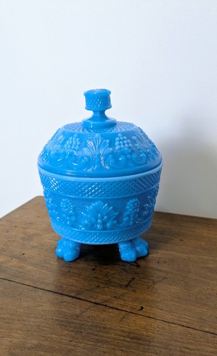 Ancienne bonbonnière opaline - bonbonnière,