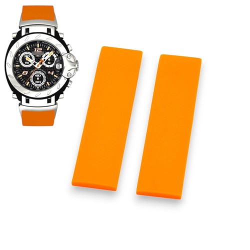 20mm orange rubber strap - 20mm,
