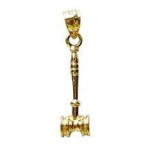 14k or Jaune Juges Marteau 3D