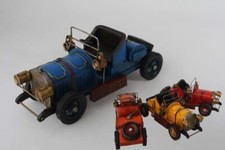 Reproduction Réplique Voiture ancienne en métal - rouge bleu jaune ou orange