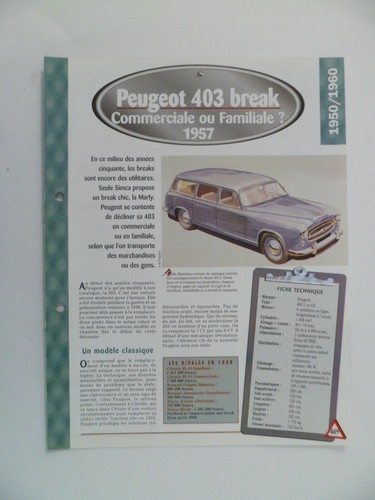 Carte fiche auto - carte,