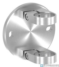 Fixation murale en acier inoxydable pour poteaux de balustrade 42,4mm, 120x10x6m