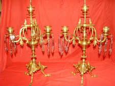 paire de candélabres en