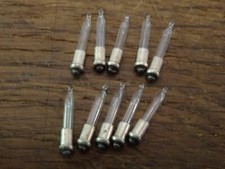 Meccano Triang Hornby lot 10 ampoules 12V blanche Ø 3 mm lg 17 mm  lot N°2