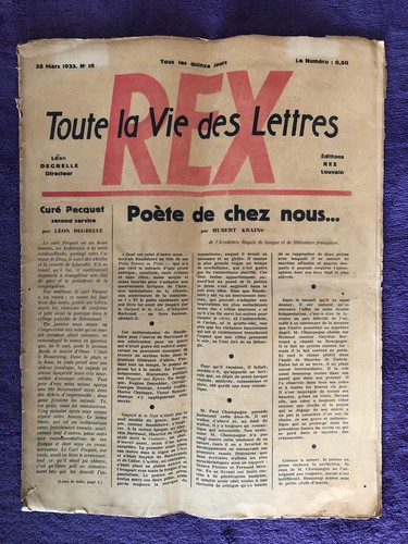 Politique journal rex - :, de