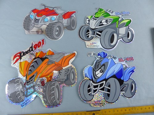 Lot autocollants quad - de, 4