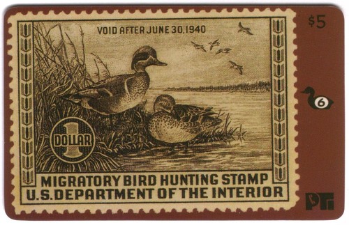 Canard chasse permis timbre - canard, 6'