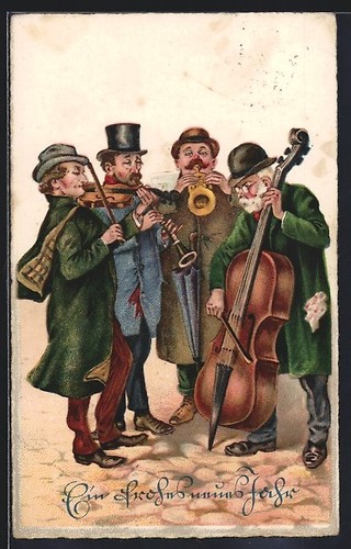 Carte postale quatuor - postale, de