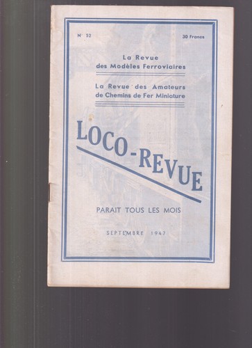 Loco revue autorail sncf - loco, n°52