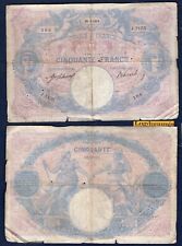 50 Francs Bleu et Rose 28/3/1914 TB J.5155 166 - Type 1889 –