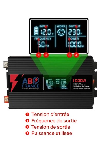 Convertisseur pur sinus 1000w - pur,
