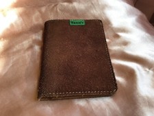 portefeuille vintage 80 TANN'S DAIM brun / CUIR camel ( M/GO)