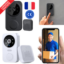 Sonnette Caméra Sans Fil Vidéo HD Porte Maison Alarme Etanche Vision Nocturne FR