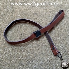 US WW2 Liner Leather Chinstrap (Black Hardware - Aged Aspect)