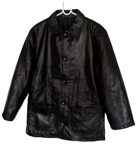 Manteau femme noir cuir - manteau, en