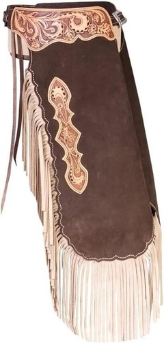 Chaps fleurs cuir - à, en