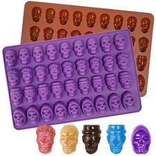 Lot de 2 Moule Tete de Mort