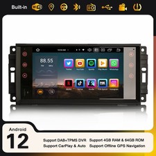 8-Cœurs Android 14 Autoradio Jeep Wrangler Chrysler Aspen Dodge Challenger Navi