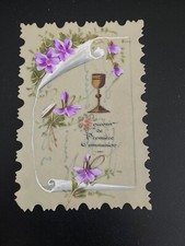 RELIGIOSA IMAGE PIEUSE CELLULOID SOUVENIR DE PREMIERE COMMUNION