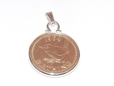Anniversaire Farthing Pendentif Plaqué Argent Prêt À Deltaplane 1937 - 1956