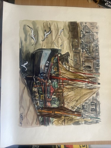 Aquarelle sur papier port - sur,