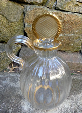 Louis Damon Daum Baccarat au vase étrusques Paris carafe en Cristal doré signée