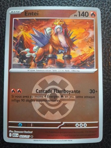 Carte pokémon entei 025 - carte,