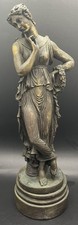 Statuette femme à l’antique en régule doré style Art Nouveau XIXème