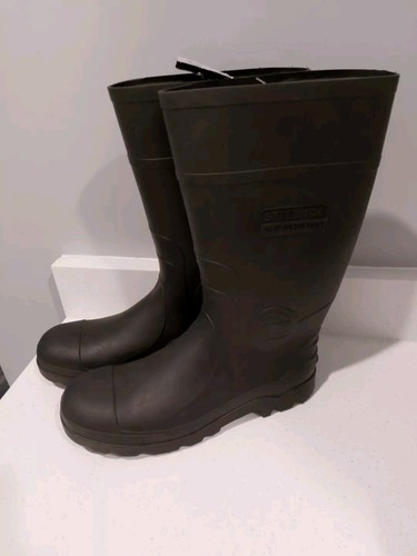 Steel toe work rain boots - toe,
