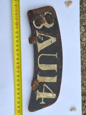 ancienne plaque d'immatriculation moto vintage