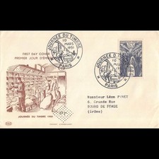 FDC - Wagon postal - Journée