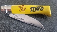 Opinel N°8 carbone manche custom jaune gravé