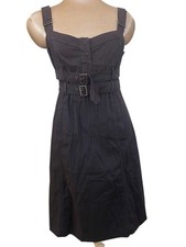 Max & Co Robe Salopette Originale Marron 98% Cotton Avec Un Reflet De Djeans TBE