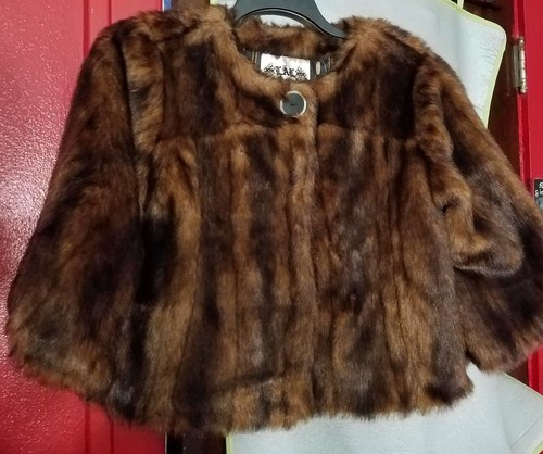 Faux brown mink jacket live - brown,
