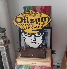 Pub USA OILZUM Motor Oils 43/41cm. Panneau peint , bois isorel ?