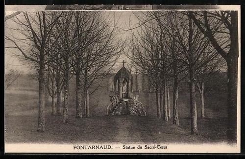 Cpa fontarnaud statue - cpa, du