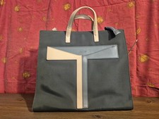 Grand Sac Cabas Toile Grise et