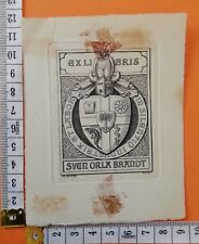 EX-LIBRIS de S ORLA BRANDT par FR BRITZE