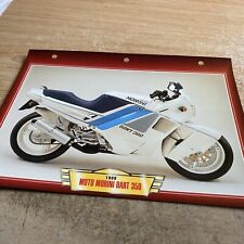 Moto Morini Dart 350 1989 fiche carte moto passion collection Atlas