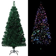 Sapin de Noël Artificiel avec Support 150 cm Fibre Optique Décoration vidaXL
