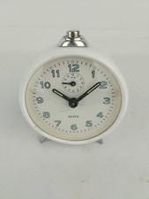 Réveil Vintage Silvoz Blanc Tbe Fonctionnel 10 Cm