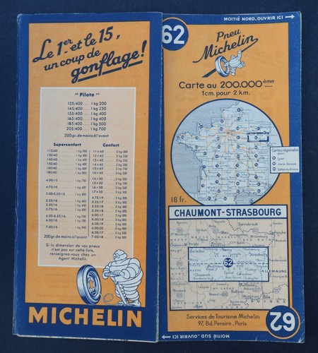 Carte michelin chaumont - carte,